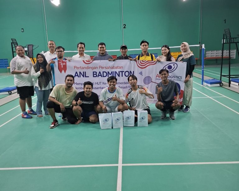 Peringati HUT ke-79 RI, ANL Logistics Gelar Pertandingan Persahabatan Badminton