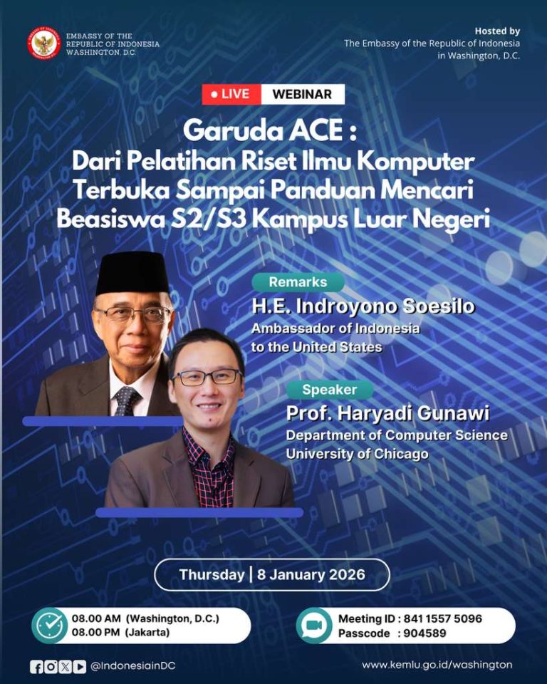 KBRI Washington DC Dorong Akses Beasiswa Global Lewat Sesi Garuda ACE