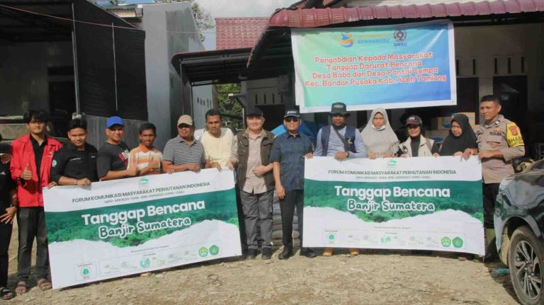 Solidaritas Kehutanan Hadir di Desa Babo: FKMPI Salurkan Bantuan untuk Korban Banjir Aceh Tamiang